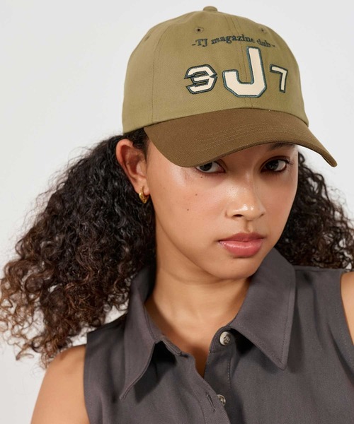 TINA：JOJUN（ティーナジョジュン）の「バイカラー コットンキャップ TINA：JOJUN（キャップ・レディース・カーキ/アイボリー/レッド/ピンク・F）」の7枚目の写真