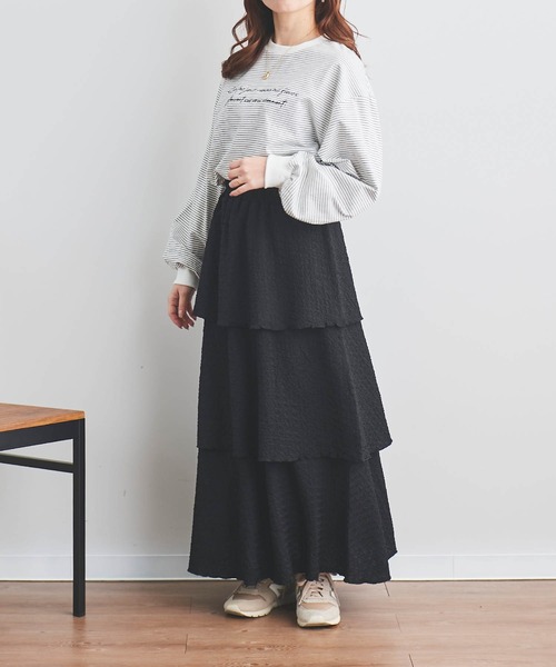 mil(ミル)の「【親子おそろい可能】ロゴ刺繍ロンT【レディースサイズ】(Tシャツ/カットソー・レディース・ホワイト/アッシュグレー/モカ/ラベンダー/ピンク/サックスブルー・S/XS)」の13枚目の写真