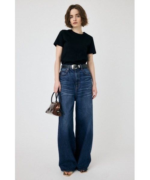 MOUSSY(マウジー)の「【2サイズ展開】SUVIN GIZA BASIC Tシャツ(Tシャツ/カットソー・レディース・ブラック/ライトベージュ/ライトピンク/ホワイト・1/2)」の7枚目の写真