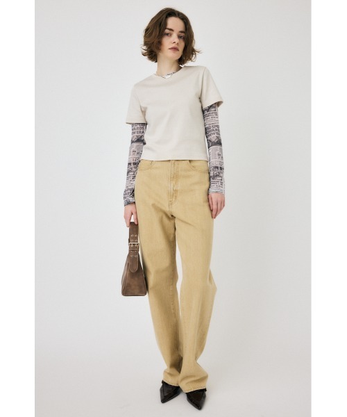 MOUSSY(マウジー)の「【2サイズ展開】SUVIN GIZA BASIC Tシャツ(Tシャツ/カットソー・レディース・ブラック/ライトベージュ/ライトピンク/ホワイト・1/2)」の15枚目の写真