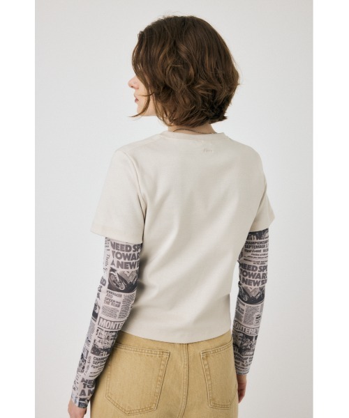 MOUSSY(マウジー)の「【2サイズ展開】SUVIN GIZA BASIC Tシャツ(Tシャツ/カットソー・レディース・ブラック/ライトベージュ/ライトピンク/ホワイト・1/2)」の19枚目の写真