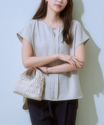 7days Life Styling | 麻調合繊フロントタックブラウス（しわになりにくい・接触冷感・ＵＶカット・洗える）(シャツ/ブラウス)