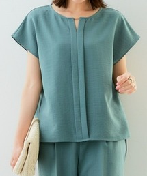 7days Life Styling | 麻調合繊フロントタックブラウス(しわになりにくい・接触冷感・UVカット・洗える)(シャツ/ブラウス)
