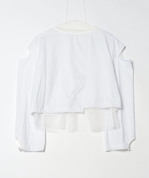 AULA AILA(アウラアイラ)の「AULA AILA/アウラアイラ/別注メッシュコンビリバーシブルプルオーバー(Tシャツ/カットソー・レディース・ホワイト/ブラック・0)」の11枚目の写真