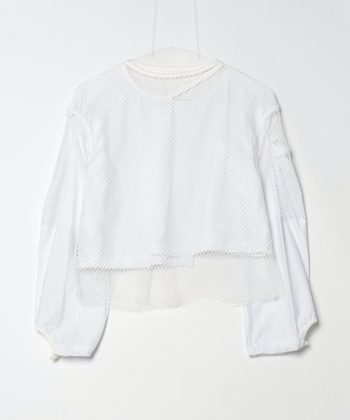 AULA AILA(アウラアイラ)の「AULA AILA/アウラアイラ/別注メッシュコンビリバーシブルプルオーバー(Tシャツ/カットソー・レディース・ホワイト/ブラック・0)」の13枚目の写真