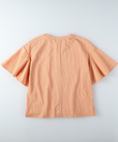 SOMETHING(サムシング)の「SOMETHING(サムシング)袖フリルTシャツ(Tシャツ/カットソー・レディース・オレンジ・フリー)」の10枚目の写真