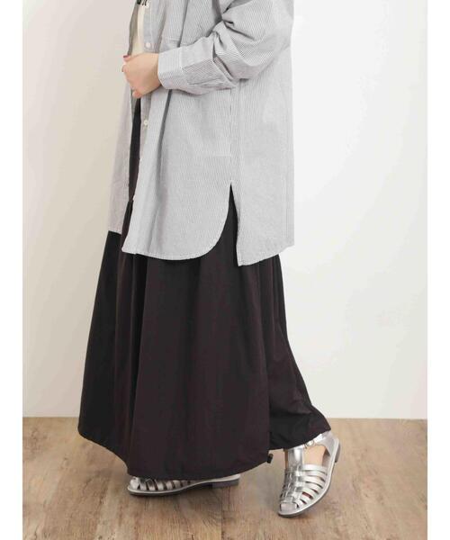 Samansa Mos2(サマンサ モスモス)の「裾ドロストバルーンスカート(スカート・レディース・カーキ/ブラック/ベージュ・F)」の5枚目の写真