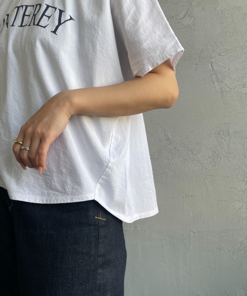 【新品未使用タグ付】MICA&DEAL　グレー　Tシャツ FREEサイズ MICA&DEAL/マイカアンドディール] 別注 MONTEREY ロゴプリントT