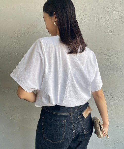 MICA&DEAL（マイカ＆ディール）の「[MICA&DEAL/マイカアンドディール] 別注 MONTEREY ロゴプリントTシャツ（Tシャツ/カットソー・レディース・ネイビー/ホワイト/カーキ・F）」の6枚目の写真
