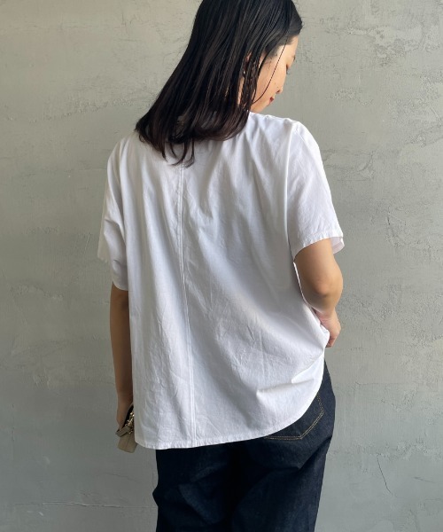 MICA&DEAL（マイカ＆ディール）の「[MICA&DEAL/マイカアンドディール] 別注 MONTEREY ロゴプリントTシャツ（Tシャツ/カットソー・レディース・ネイビー/ホワイト/カーキ・F）」の11枚目の写真