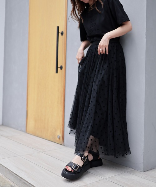 SESTO（セスト）の「ダブルベルト厚底サンダル（サンダル・レディース・ブラック/アイボリー/シルバー・S/M/L/LL/3L）」の17枚目の写真