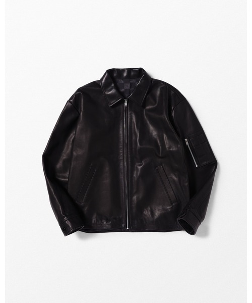 WHIZLIMITED(ウィズリミテッド)の「LEATHER JACKET / blackmeans x WHIZLIMITED(ライダースジャケット・メンズ・ブラック・LARGE)」の2枚目の写真