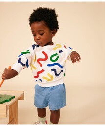 PETIT BATEAU（プチバトー）の「耳付きマリニエールジップアップパーカ 