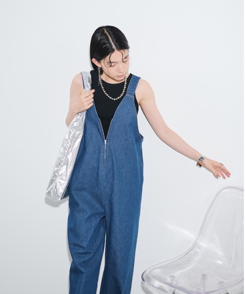 Shelly island（シェリーアイランド）の「ZIPデザインサロペット