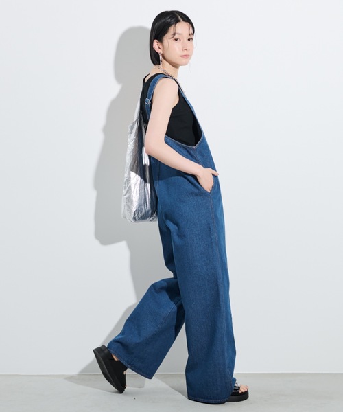 Shelly island（シェリーアイランド）の「ZIPデザインサロペット