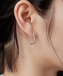 【novice】Hinged Rectangle Hoop Pierce［Stainless］