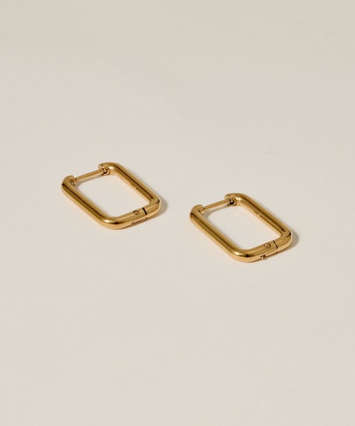 novice（ノーヴィス）の「【novice】Hinged Rectangle Hoop Pierce［Stainless］（ピアス（両耳用）・レディース・ゴールド/シルバー・FREE）」の6枚目の写真