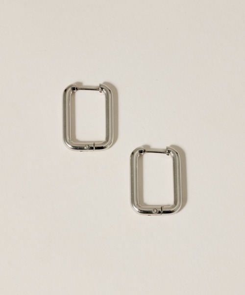 novice（ノーヴィス）の「【novice】Hinged Rectangle Hoop Pierce［Stainless］（ピアス（両耳用）・レディース・ゴールド/シルバー・FREE）」の12枚目の写真