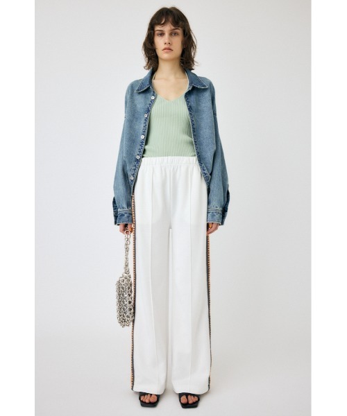 MOUSSY（マウジー）の「CROCHET SIDE LINE パンツ（その他パンツ・レディース・ホワイト/ネイビー・2/1）」の10枚目の写真