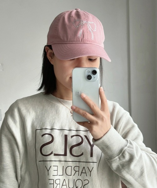 WEGO（ウィゴー）の「WEGO/ストーンリボンキャップ（キャップ・レディース・ベージュ/ブラック/ピンク/ホワイト・FREE）」の16枚目の写真