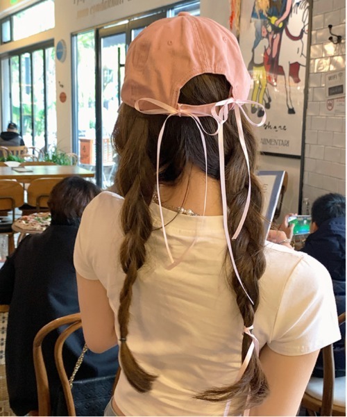 WEGO（ウィゴー）の「WEGO/ストーンリボンキャップ（キャップ・レディース・ベージュ/ブラック/ピンク/ホワイト・FREE）」の19枚目の写真