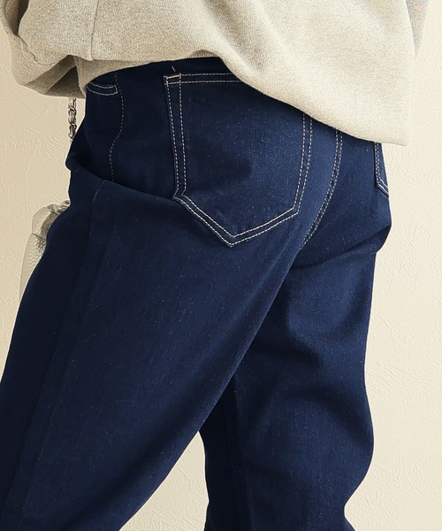 Doula Doula（ドゥーラドゥーラ）の「フロントラインハイウエストデニム（デニムパンツ・レディース・ライトブルー/ブルー/インディゴブルー・S/M/L）」の11枚目の写真