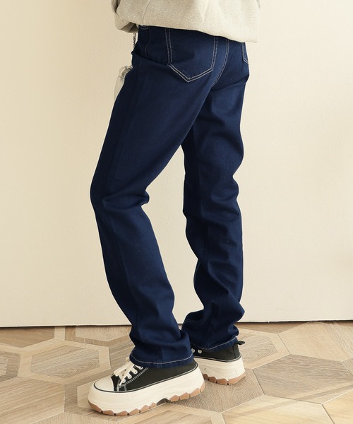 Doula Doula（ドゥーラドゥーラ）の「フロントラインハイウエストデニム（デニムパンツ・レディース・ライトブルー/ブルー/インディゴブルー・S/M/L）」の22枚目の写真