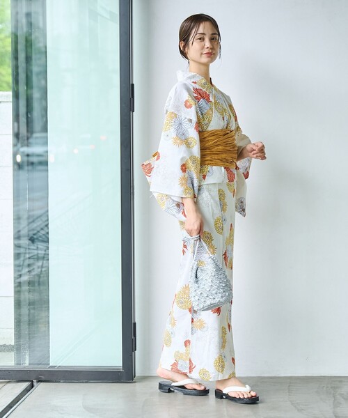 セール】【WEB限定】浴衣5点セット（イエロー・ネイビー）（浴衣