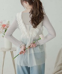 Ambre Neige | 2way tulle frill tops / 2wayチュールフリルトップス(その他トップス)
