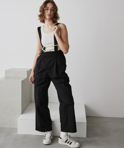 セール】ナイロンサイドシャーリングサロペット（サロペット