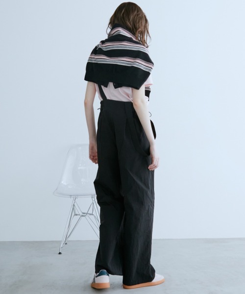 Auntie Rosa Holiday（アンティローザホリデー）の「ナイロンサイドシャーリングサロペット（サロペット/オーバーオール・レディース・カーキ/ブラック・FREE）」の15枚目の写真