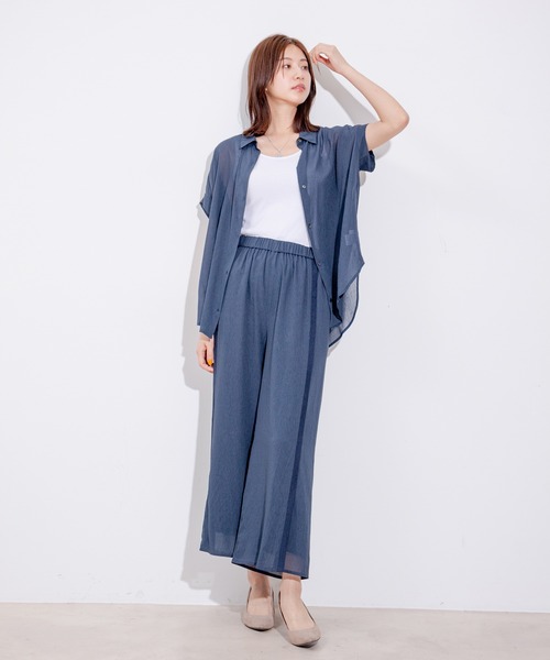 Jayro(ジャイロ)の「麻調シアーニット切替パンツ(その他パンツ・レディース・レッド/ホワイト系その他/ネイビー・FREE)」の13枚目の写真