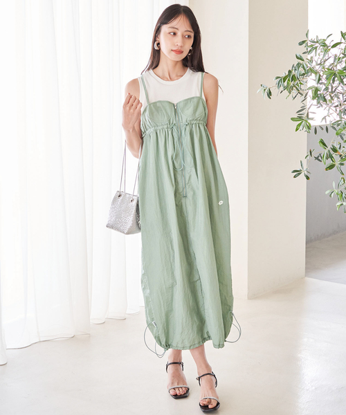 VIS（ビス）の「Lottoコラボノースリワンピース（ワンピース・レディース・グリーン系その他/チャコールグレー/ホワイト系その他5・FREE）」の3枚目の写真