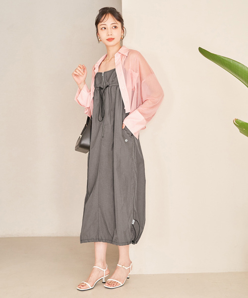 VIS（ビス）の「Lottoコラボノースリワンピース（ワンピース・レディース・グリーン系その他/チャコールグレー/ホワイト系その他5・FREE）」の9枚目の写真