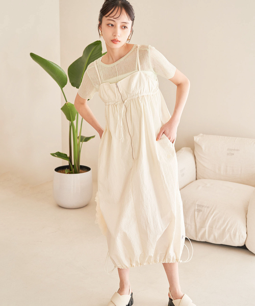 VIS（ビス）の「Lottoコラボノースリワンピース（ワンピース・レディース・グリーン系その他/チャコールグレー/ホワイト系その他5・FREE）」の16枚目の写真