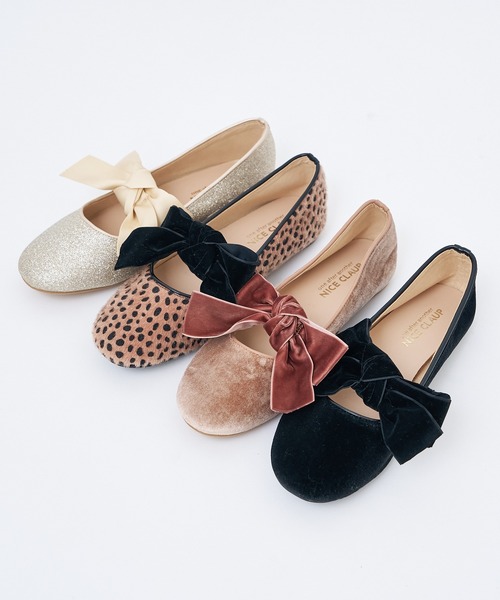 one after another NICE CLAUP（ワンアフターアナザーナイスクラップ）の「リボンカンフーシューズ/WEB限定アイテム（バレエシューズ・レディース・ゴールド/レオパード・LL/S/M/L）」の13枚目の写真