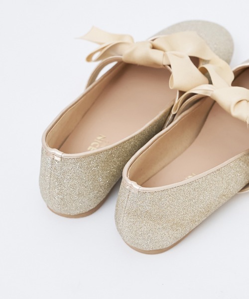 one after another NICE CLAUP（ワンアフターアナザーナイスクラップ）の「リボンカンフーシューズ/WEB限定アイテム（バレエシューズ・レディース・ゴールド/レオパード・LL/S/M/L）」の11枚目の写真