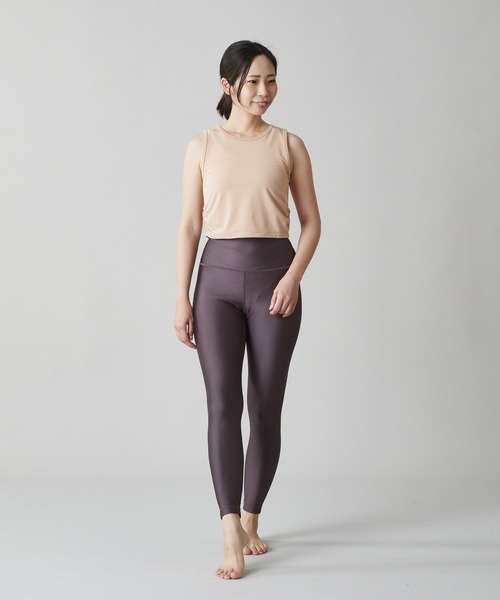 Julier Yoga and Relax（ジュリエヨガアンドリラックス）の「Julier ソフトトリコットレギンス／UVカット・吸汗速乾・ホットヨガ対応（レギンス/スパッツ・レディース・チャコール/モカ/ブルーグレー・1/0）」の13枚目の写真