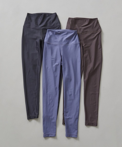 Julier Yoga and Relax（ジュリエヨガアンドリラックス）の「Julier ソフトトリコットレギンス／UVカット・吸汗速乾・ホットヨガ対応（レギンス/スパッツ・レディース・チャコール/モカ/ブルーグレー・1/0）」の16枚目の写真