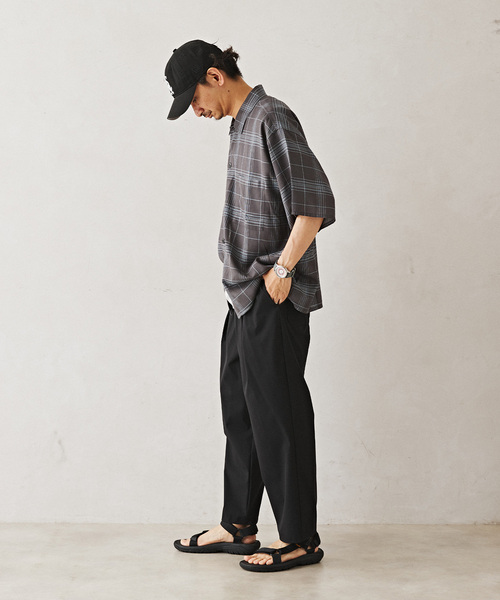 JOURNAL STANDARD relume（ジャーナルスタンダード　レリューム）の「Relume Jeans レーヨンチェック半袖シャツ（シャツ/ブラウス・メンズ・オレンジ/アイボリー/ネイビー・MEDIUM/LARGE）」の19枚目の写真