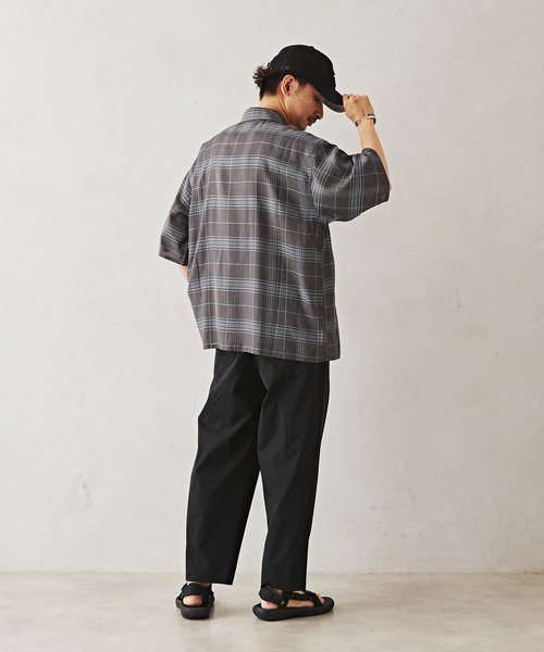 JOURNAL STANDARD relume（ジャーナルスタンダード　レリューム）の「Relume Jeans レーヨンチェック半袖シャツ（シャツ/ブラウス・メンズ・オレンジ/アイボリー/ネイビー・MEDIUM/LARGE）」の20枚目の写真