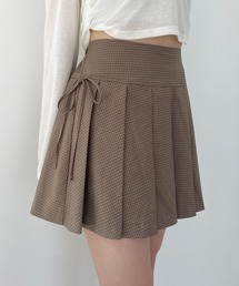 Heather | サイドリボンプリーツミニスカート　139128(スカート)