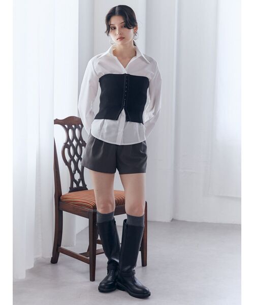 MURUA(ムルーア)の「セミシアーソックス(ソックス/靴下・レディース・アイボリー/グレー・FREE)」の4枚目の写真