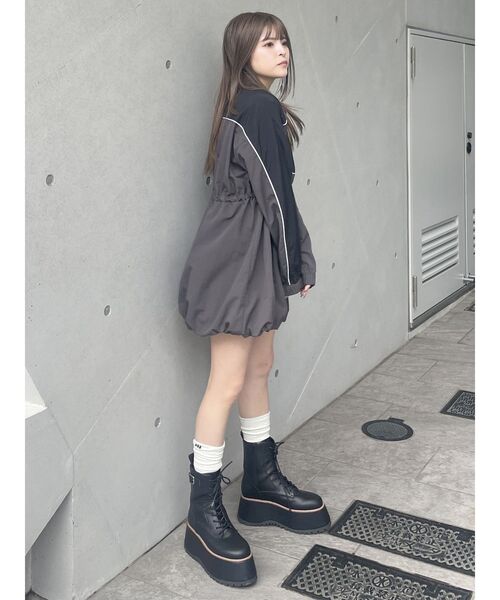 MURUA(ムルーア)の「セミシアーソックス(ソックス/靴下・レディース・アイボリー/グレー・FREE)」の8枚目の写真