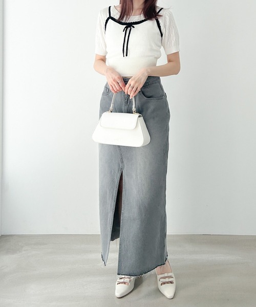 Heather（ヘザー）の「Wリボンミュールサンダル  133250（サンダル・レディース・オフホワイト/ブラック・M/L）」の5枚目の写真