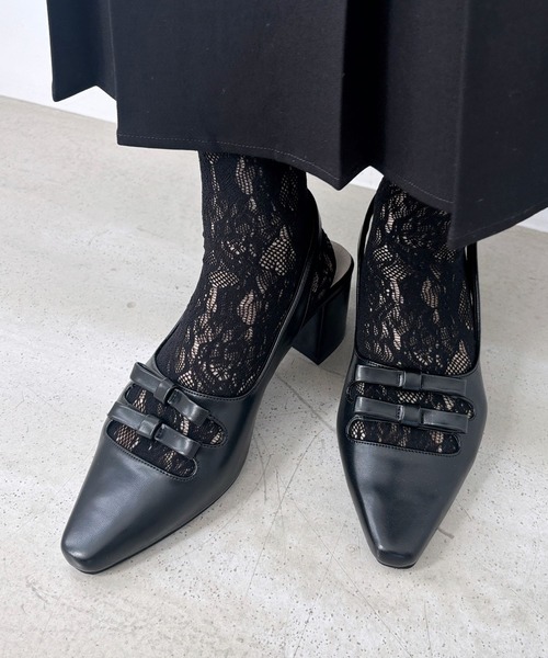 Heather（ヘザー）の「Wリボンミュールサンダル  133250（サンダル・レディース・オフホワイト/ブラック・M/L）」の15枚目の写真