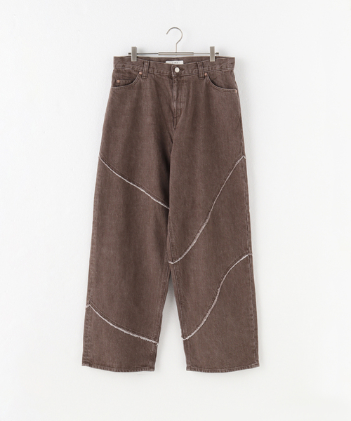 JIEDA（ジエダ）の「JieDa COLOR DISTORTED DENIM PANTS　JIE-24W-PT05（デニムパンツ・メンズ・ブラウン・1/2）」の6枚目の写真