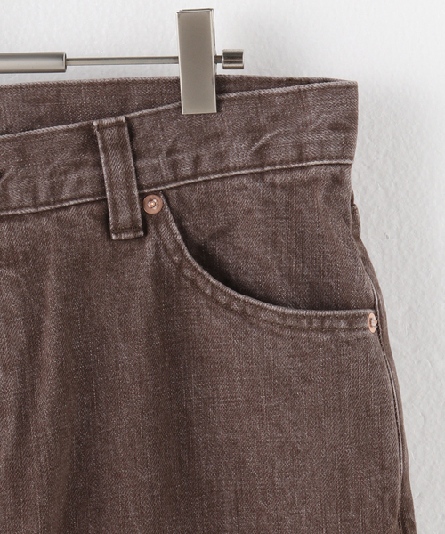 JIEDA（ジエダ）の「JieDa COLOR DISTORTED DENIM PANTS　JIE-24W-PT05（デニムパンツ・メンズ・ブラウン・1/2）」の11枚目の写真