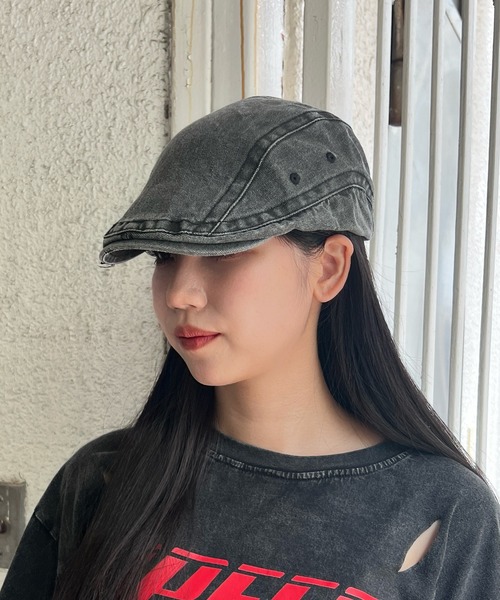 Figments（フィグメンツ）の「デニムハンチング（ハンチング/ベレー帽・レディース・スミクロ・FREE）」の2枚目の写真