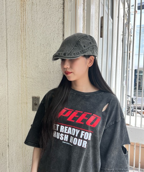 Figments（フィグメンツ）の「デニムハンチング（ハンチング/ベレー帽・レディース・スミクロ・FREE）」の3枚目の写真